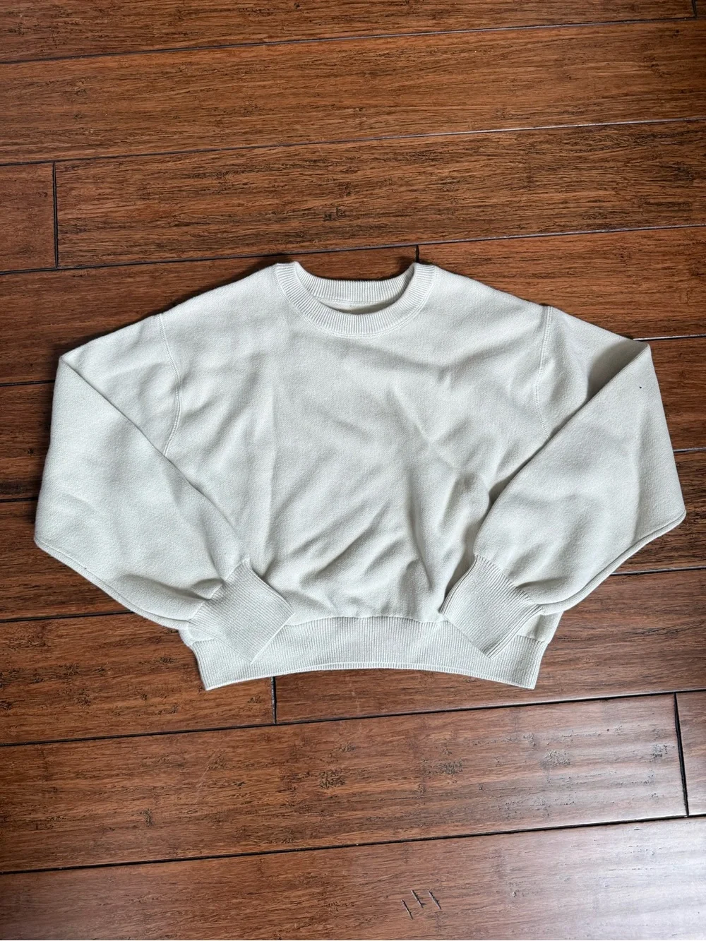 Aerie Cream Crewneck Sweatshirt Sweater Size S | Cozy Boho 100% Cotton